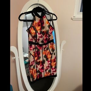 Vibrant, high neck dress